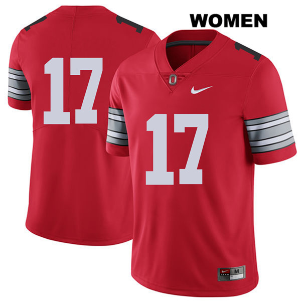 Ohio State Buckeyes Women's Alex Williams #17 Red Authentic Nike 2018 Spring Game No Name College NCAA Stitched Football Jersey QW19C34DE